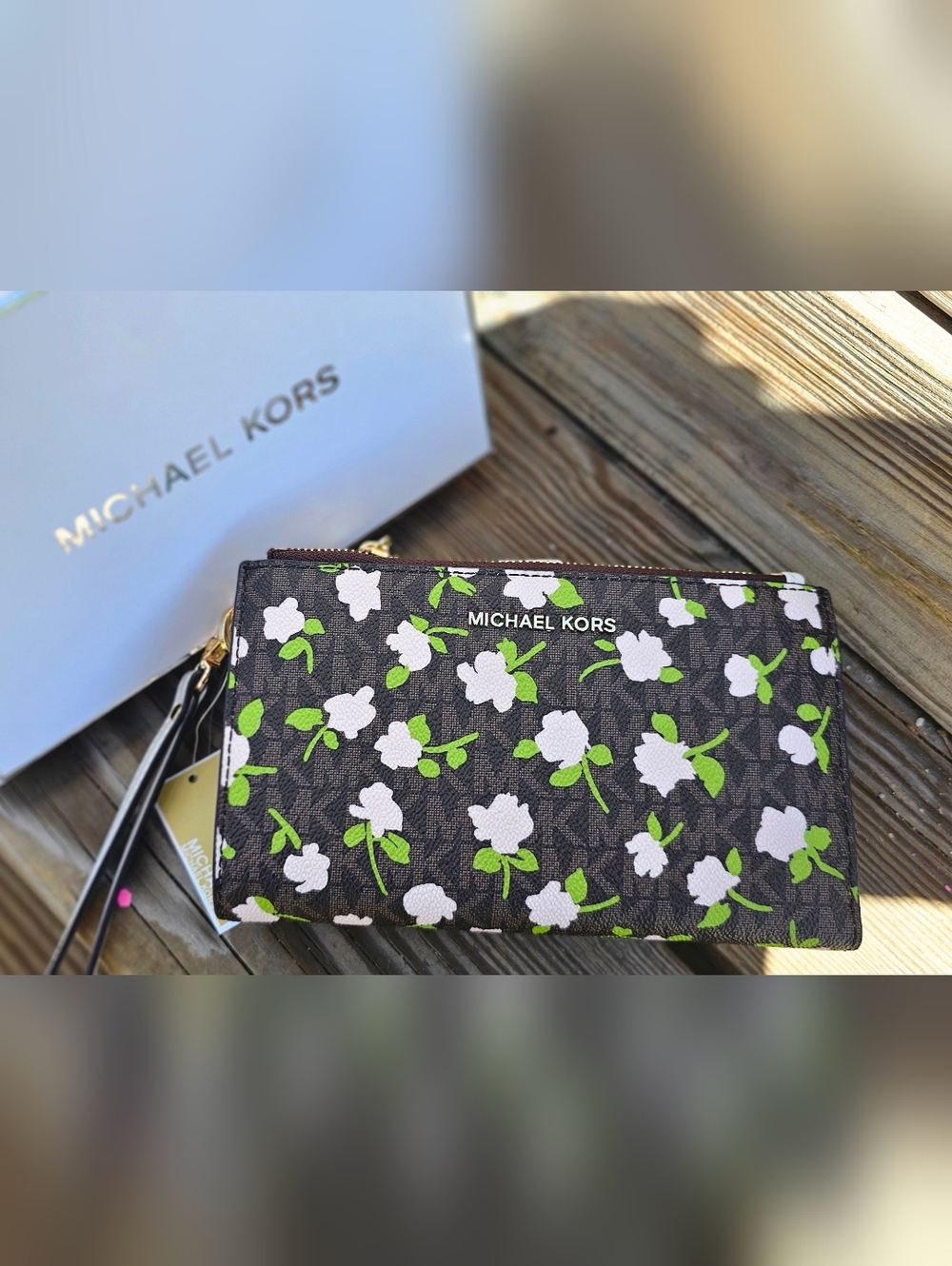 Michael Kors Jet Set Floral Wristlet Wallet